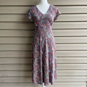 •Sahalie• Paisley Stretchy Knit Midi Dress - Size Medium